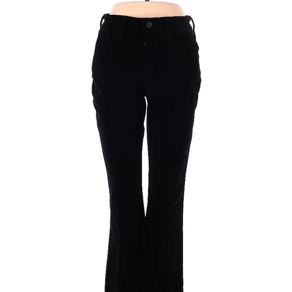 NYDJ petite Black velvet Jeans straight cut